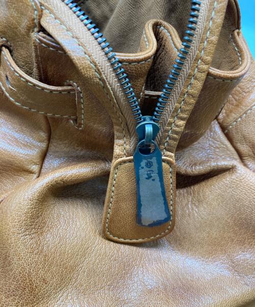 dan genten（ダン ゲンテン）dan genten (ダン ゲンテン) ゴートレザーボストンバッグ ブラウンの古着・服飾アイテム