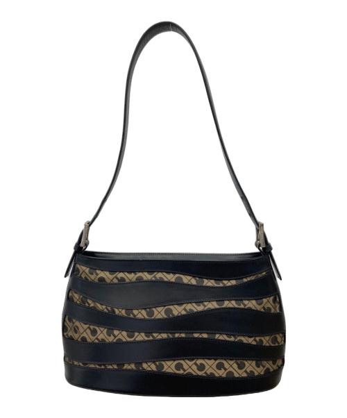 GHERARDINI（ゲラルディーニ）GHERARDINI (ゲラルディーニ) シグネチャーワンショルダーバッグ ブラウン×ブラックの古着・服飾アイテム