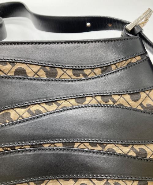 GHERARDINI（ゲラルディーニ）GHERARDINI (ゲラルディーニ) シグネチャーワンショルダーバッグ ブラウン×ブラックの古着・服飾アイテム