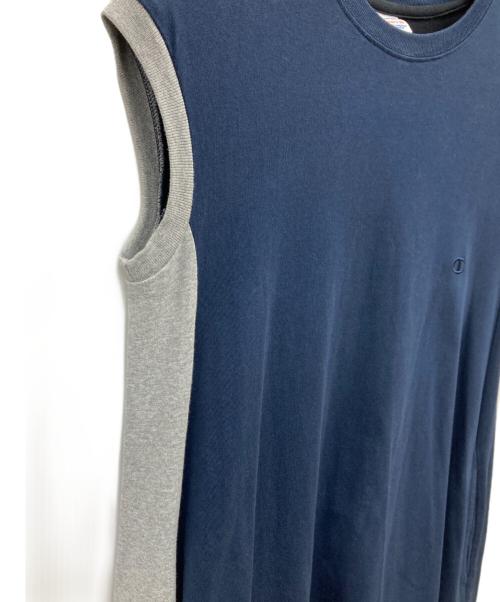 Champion（チャンピオン）Champion (チャンピオン) BEAMS BOY (ビームスボーイ) BEAMS BOY別注クレイージーパターンワンピース ネイビー サイズ:XSの古着・服飾アイテム