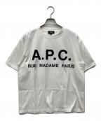 A.P.C.アーペーセー）の古着「オーバーサイズ ロゴプリント Tシャツ」｜ホワイト