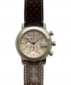 GUCCIグッチ）の古着「クロノグラフウォッチ」｜シルバー×ブラウン