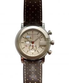 GUCCI（グッチ）の古着「クロノグラフウォッチ」｜シルバー×ブラウン