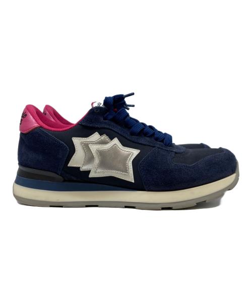 atlantic stars（アトランティックスターズ）atlantic stars (アトランティックスターズ) ローカットスニーカー ネイビー×ピンク サイズ:37の古着・服飾アイテム