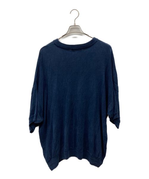 yashiki（ヤシキ）yashiki (ヤシキ) S/Sニット ネイビー サイズ:2の古着・服飾アイテム
