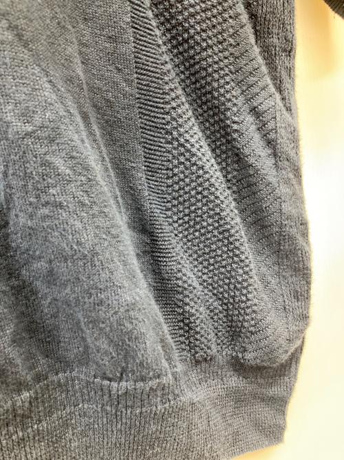 yashiki（ヤシキ）yashiki (ヤシキ) S/Sニット ネイビー サイズ:2の古着・服飾アイテム