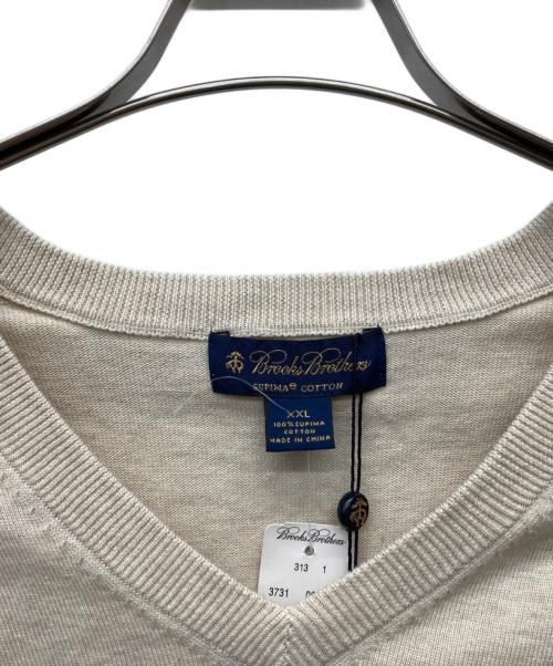 BROOKS BROTHERS（ブルックスブラザーズ）BROOKS BROTHERS (ブルックスブラザーズ) Vネックニット ベージュ サイズ:XXL 未使用品の古着・服飾アイテム