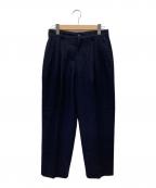 COMME des GARCONS HOMME PLUSコムデギャルソンオムプリュス）の古着「80’S ツータックウールパンツ」｜ネイビー