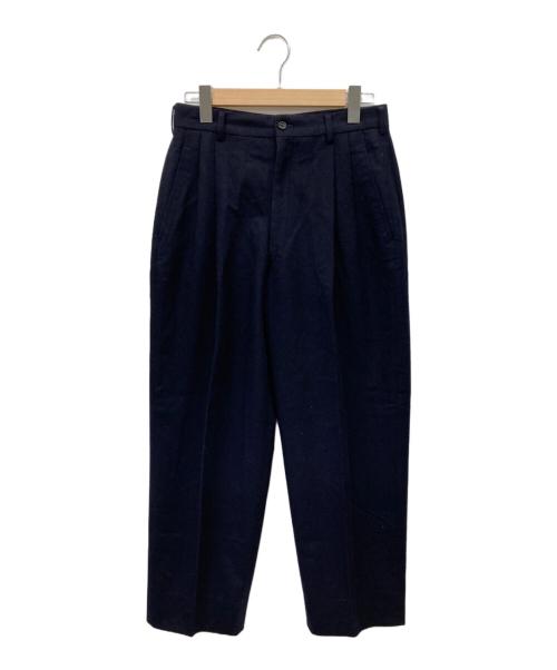 COMME des GARCONS HOMME PLUS（コムデギャルソンオムプリュス）COMME des GARCONS HOMME PLUS (コムデギャルソンオムプリュス) 80’S ツータックウールパンツ ネイビー サイズ:Sの古着・服飾アイテム