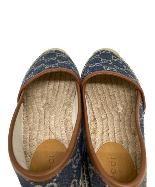 GUCCI（グッチ）GUCCI (グッチ) GG柄デニムエスパドリーユ インディゴ サイズ:35.5の古着・服飾アイテム