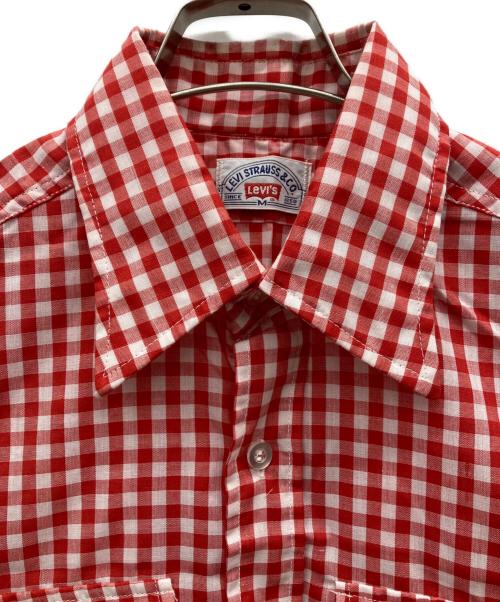 LEVI'S（リーバイス）LEVI'S (リーバイス) 70s ギンガムチェックシャツ レッド×ホワイト サイズ:Mの古着・服飾アイテム