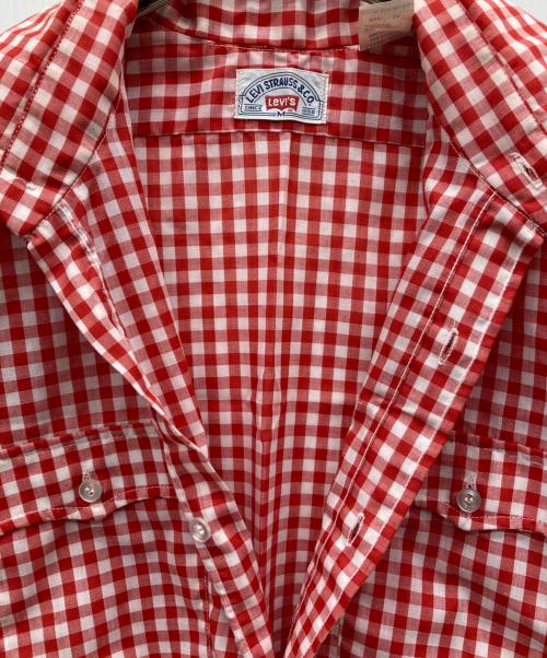 LEVI'S（リーバイス）LEVI'S (リーバイス) 70s ギンガムチェックシャツ レッド×ホワイト サイズ:Mの古着・服飾アイテム