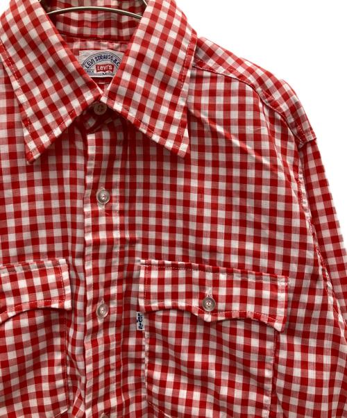 LEVI'S（リーバイス）LEVI'S (リーバイス) 70s ギンガムチェックシャツ レッド×ホワイト サイズ:Mの古着・服飾アイテム