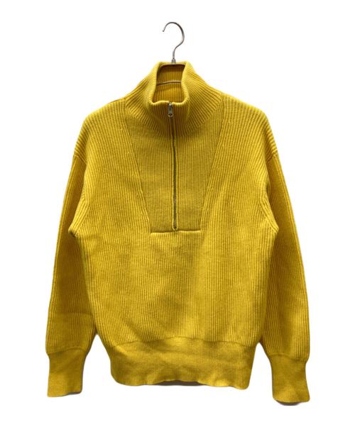 ESTNATION（エストネーション）ESTNATION (エストネーション) Halfzip Highneck Knit イエロー サイズ:Mの古着・服飾アイテム