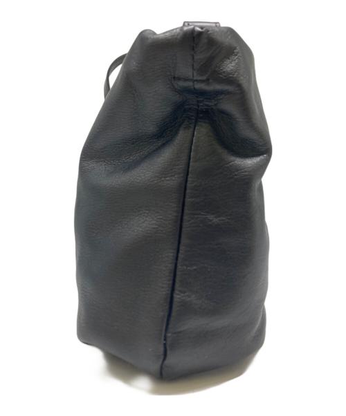 russet（ラシット）russet (ラシット) 4WAYレザー巾着ショルダーバッグ ブラックの古着・服飾アイテム