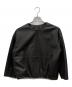 BEARDSLEY（ビアズリー）の古着「シープレザーノーカラーブルゾン」｜ブラウン