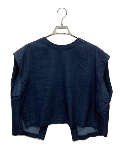 BEARDSLEY（ビアズリー）BEARDSLEY (ビアズリー) インディゴショートベスト インディゴ サイズ:FREEの古着・服飾アイテム