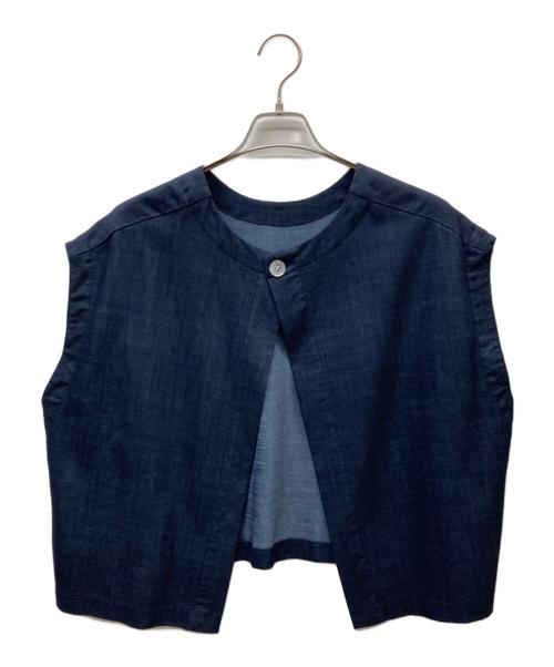 BEARDSLEY（ビアズリー）BEARDSLEY (ビアズリー) インディゴショートベスト インディゴ サイズ:FREEの古着・服飾アイテム
