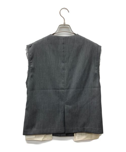 anuke（アンヌーク）anuke (アンヌーク) Cutoff Twill Vest グレー サイズ:36の古着・服飾アイテム
