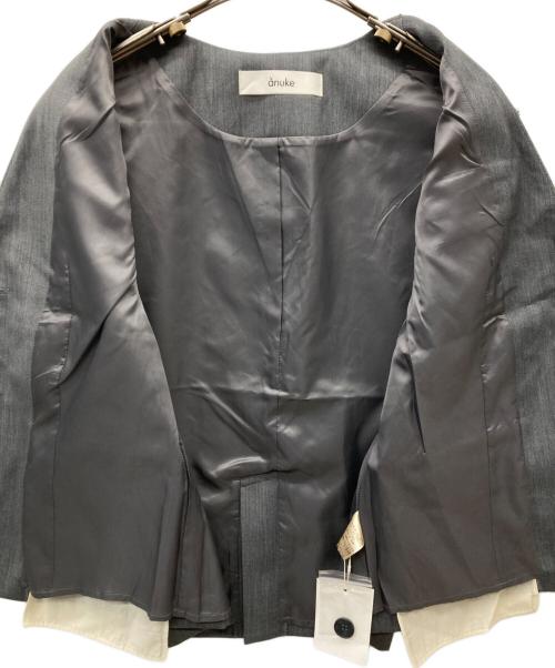 anuke（アンヌーク）anuke (アンヌーク) Cutoff Twill Vest グレー サイズ:36の古着・服飾アイテム