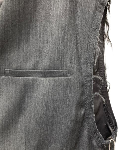 anuke（アンヌーク）anuke (アンヌーク) Cutoff Twill Vest グレー サイズ:36の古着・服飾アイテム