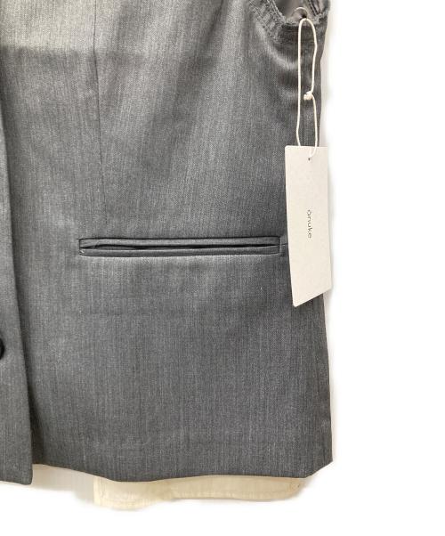 anuke（アンヌーク）anuke (アンヌーク) Cutoff Twill Vest グレー サイズ:36の古着・服飾アイテム