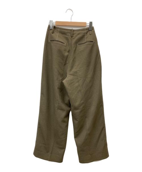 anuke（アンヌーク）anuke (アンヌーク) Heather Tuck Pants オリーブ サイズ:38の古着・服飾アイテム