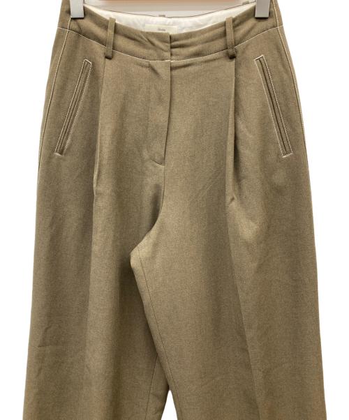 anuke（アンヌーク）anuke (アンヌーク) Heather Tuck Pants オリーブ サイズ:38の古着・服飾アイテム