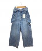htageテージ）の古着「サイドデザインルーズデニム」｜インディゴ