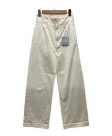 Sea Room lynn（シールームリン）の古着「ハイウエストLOOSEチノトラウザー」｜ホワイト