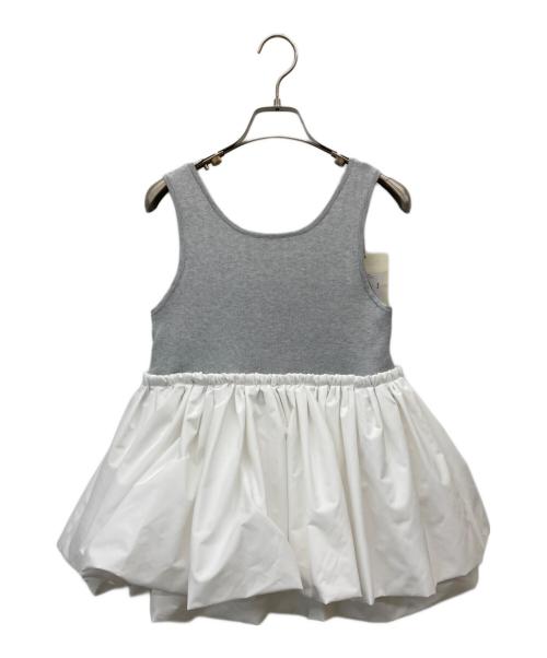 Sea Room lynn（シールームリン）Sea Room Lynn (シールームリン) Knit Dockingバルーンノースリーブトップス グレー×ホワイト サイズ:FREE 未使用品の古着・服飾アイテム