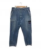 PHAT FARMファットファーム）の古着「ワイドデニムパンツ」｜ブルー