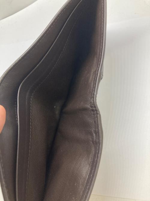 BOTTEGA VENETA（ボッテガベネタ）BOTTEGA VENETA (ボッテガベネタ) イントレチャート折り畳み財布 ブラウンの古着・服飾アイテム