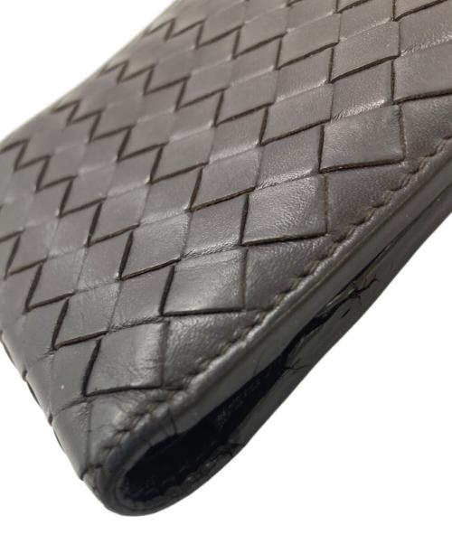 BOTTEGA VENETA（ボッテガベネタ）BOTTEGA VENETA (ボッテガベネタ) イントレチャート折り畳み財布 ブラウンの古着・服飾アイテム