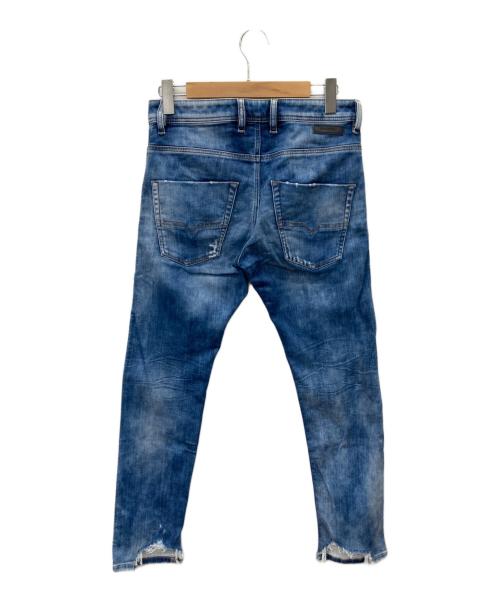 DIESEL（ディーゼル）DIESEL (ディーゼル) ダメージ加工デニムパンツ インディゴ サイズ:W28の古着・服飾アイテム
