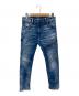 DIESEL（ディーゼル）の古着「ダメージ加工デニムパンツ」｜インディゴ