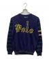 POLO RALPH LAUREN（ポロ・ラルフローレン）の古着「Cotton Letterman Sweater」｜ネイビー