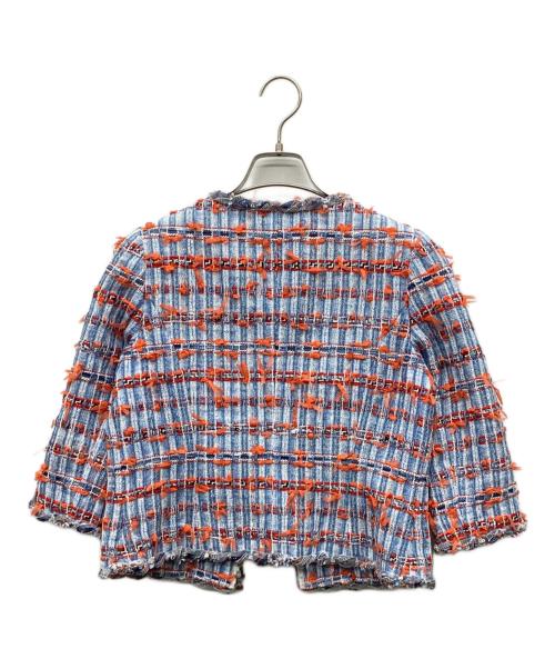 Rene（ルネ）Rene (ルネ) ファンシーヤーンツイード ジャケット/MALHIA KENT社製 ブルー サイズ:36の古着・服飾アイテム