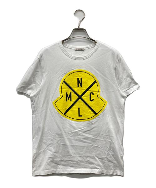 MONCLER（モンクレール）MONCLER (モンクレール) MAGLIA T-SHIRT ホワイト×イエロー サイズ:Sの古着・服飾アイテム
