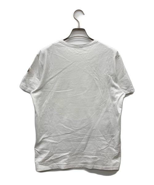 MONCLER（モンクレール）MONCLER (モンクレール) MAGLIA T-SHIRT ホワイト×イエロー サイズ:Sの古着・服飾アイテム
