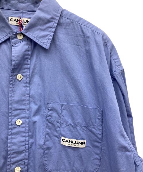 CAHLUMN（カウラム）CAHLUMN (カウラム) ブロードレギュラーシャツ ブルー サイズ:Mの古着・服飾アイテム
