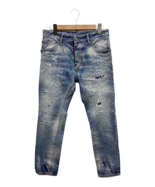 DSQUARED2（ディースクエアード）DSQUARED2 (ディースクエアード) CIGARETTE JEAN デニムパンツ インディゴ サイズ:46の古着・服飾アイテム