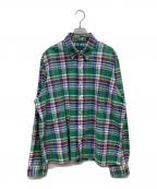 RALPH LAURENラルフローレン）の古着「チェックBDシャツ」｜グリーン