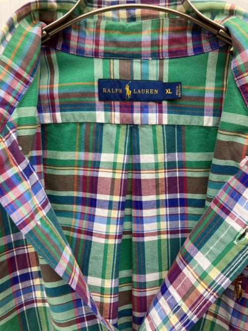 RALPH LAUREN（ラルフローレン）RALPH LAUREN (ラルフローレン) チェックBDシャツ グリーン サイズ:XLの古着・服飾アイテム