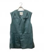 UN3D.アンスリード）の古着「SATIN VEST」｜グリーン