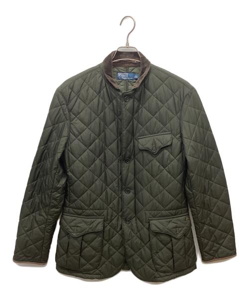 POLO RALPH LAUREN（ポロ・ラルフローレン）POLO RALPH LAUREN (ポロ・ラルフローレン) エルボーパッチキルティングジャケット オリーブ サイズ:Mの古着・服飾アイテム