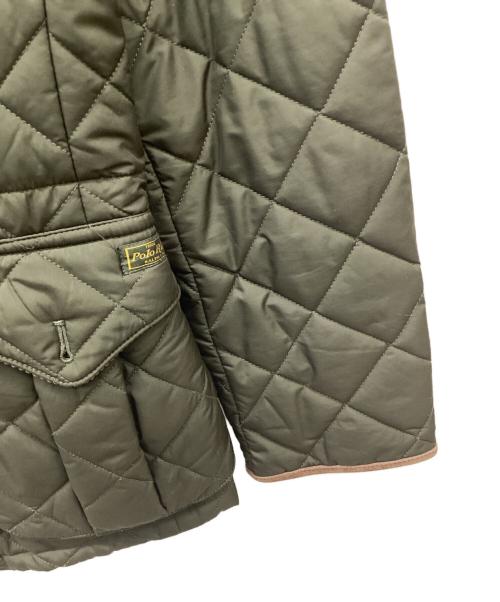POLO RALPH LAUREN（ポロ・ラルフローレン）POLO RALPH LAUREN (ポロ・ラルフローレン) エルボーパッチキルティングジャケット オリーブ サイズ:Mの古着・服飾アイテム
