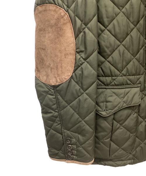 POLO RALPH LAUREN（ポロ・ラルフローレン）POLO RALPH LAUREN (ポロ・ラルフローレン) エルボーパッチキルティングジャケット オリーブ サイズ:Mの古着・服飾アイテム