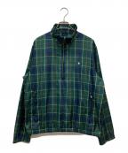 BROOKS BROTHERSブルックスブラザーズ）の古着「チェックハーフジッププルオーバー」｜グリーン×ネイビー