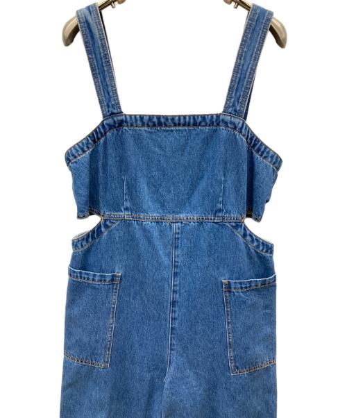 Sea Room lynn（シールームリン）Sea Room Lynn (シールームリン) サイドカッティング デニム サロペット ブルー サイズ:Mの古着・服飾アイテム